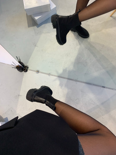 FLEXİ SİYAH ÇORAP BOOTIE